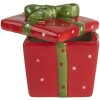 Clayre & Eef 6CE2149 Pentola con coperchio Rosso Verde 9x9x11 cm Stile Country