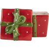 Clayre & Eef 6CE2149 Pentola con coperchio Rosso Verde 9x9x11 cm Stile Country