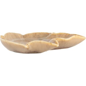 Clayre & Eef 6CE2150 Ciotola Leaf Brown in ceramica 14x13x2 cm Botanical