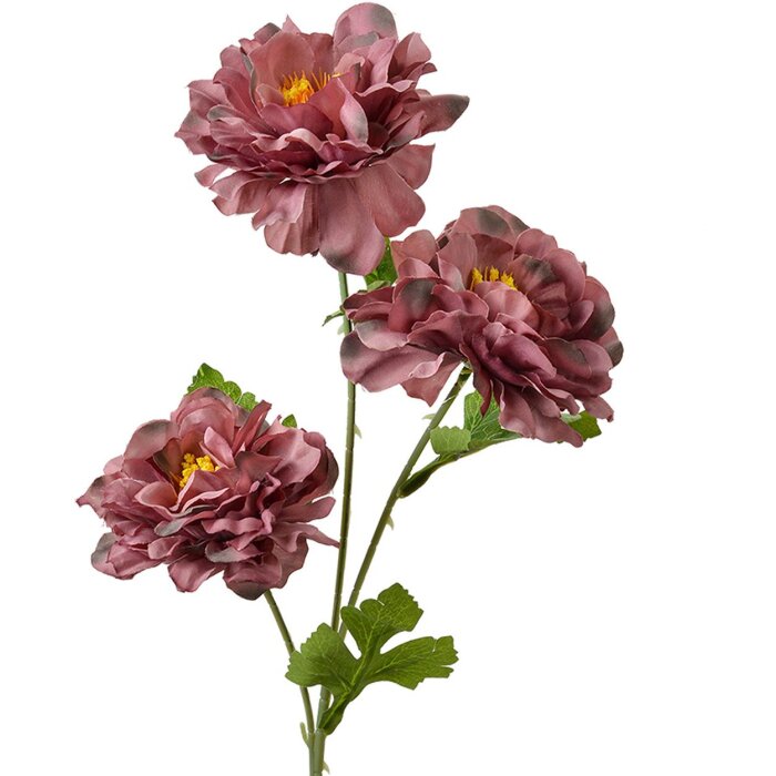 Clayre & Eef Ramo decorativo con fiori viola 64 cm Plastica