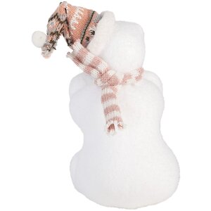Clayre & Eef 66120 Decorazione Orsetto Polare Bianco Rosa 11x11x18 cm