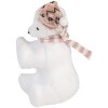 Clayre & Eef 66120 Decorazione Orsetto Polare Bianco Rosa 11x11x18 cm