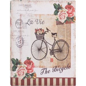 Clayre & Eef 66254 Set di 3 scatole portaoggetti in stile retrò vintage in legno rosa beige