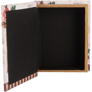 Clayre & Eef 66254 Set di 3 scatole portaoggetti in stile retrò vintage in legno rosa beige