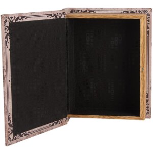 Clayre & Eef 66255 Set di 3 scatole portaoggetti in stile retrò vintage in legno beige marrone