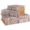 Clayre & Eef 66258 Set di 3 scatole portaoggetti in legno retro vintage Beige Brown