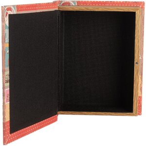 Set di scatole portaoggetti Clayre & Eef design libro Natale 3 pezzi legno