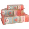 Set di scatole portaoggetti Clayre & Eef design libro Natale 3 pezzi legno