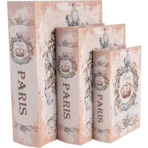 Clayre & Eef Scatole di stoccaggio Paris Set di 3...