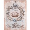 Clayre & Eef Scatole di stoccaggio Paris Set di 3 libri vintage beige blu
