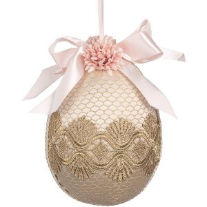 Clayre & Eef 65918 Decorazione uovo appeso Beige...