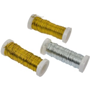 Clayre & Eef 66213 Filo di ferro set 3x15m oro argento