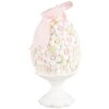 Clayre & Eef 6PR5145 Decorazione Uovo Ø 10x20 cm Rosa Bianco Verde Romantico