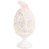 Clayre & Eef 6PR5145 Decorazione Uovo Ø 10x20 cm Rosa Bianco Verde Romantico