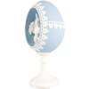 Clayre & Eef 6PR5146 Decorazione Uovo Blu Bianco 11x9x21 cm Stile Retro Vintage