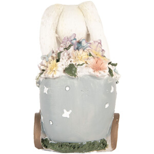 Clayre & Eef 6PR5148 Decorazione Coniglio Bianco Rosa 11x6x10 cm Stile country