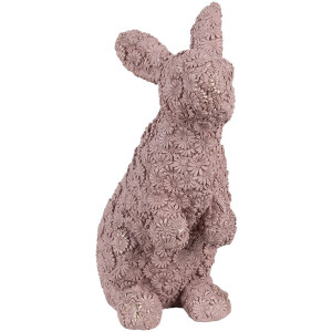 Clayre & Eef 6PR5149 Decorazione Coniglio Rosa 19x11x26 cm Poliresina
