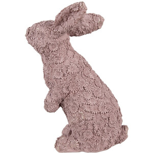 Clayre & Eef 6PR5149 Decorazione Coniglio Rosa 19x11x26 cm Poliresina