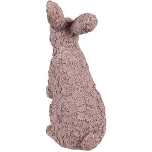 Clayre & Eef 6PR5149 Decorazione Coniglio Rosa 19x11x26 cm Poliresina