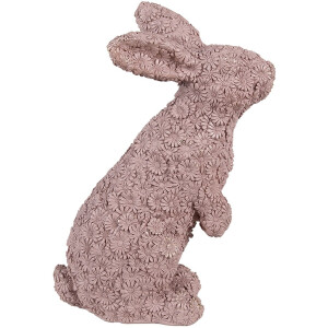 Clayre & Eef 6PR5149 Decorazione Coniglio Rosa 19x11x26 cm Poliresina