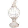 Clayre & Eef 6PR5151 Decorazione Uccello Ø 20x44 cm Grigio Stile Antico Poliresina