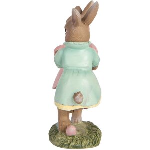 Clayre & Eef 6PR5437 Decorazione Coniglio 8x3x8 cm Beige Rosa Verde Menta
