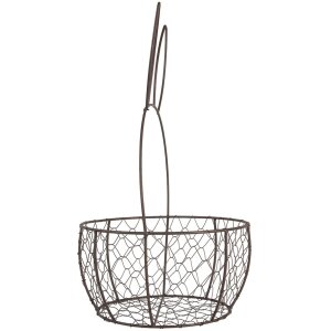 Clayre & Eef 6Y5794 Set di 2 cestini in metallo marrone Ø 33x55 cm Ø 27x45 cm