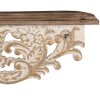 Clayre & Eef 5H0713 Set di 2 mensole da parete in stile antico bianco 70x18x22cm 60x14x19cm