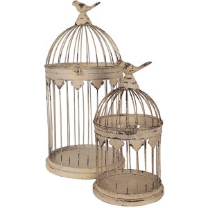Clayre & Eef 5Y1283 Set gabbie decorative antiche...