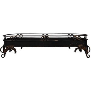 Clayre & Eef 5Y1284 Vassoio in ferro nero 55x20x14 cm...