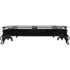 Clayre & Eef 5Y1284 Vassoio in ferro nero 55x20x14 cm Decorazione in stile antico