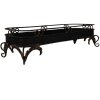 Clayre & Eef 5Y1284 Vassoio in ferro nero 55x20x14 cm Decorazione in stile antico
