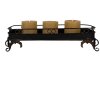 Clayre & Eef 5Y1284 Vassoio in ferro nero 55x20x14 cm Decorazione in stile antico