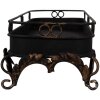 Clayre & Eef 5Y1284 Vassoio in ferro nero 55x20x14 cm Decorazione in stile antico