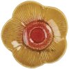 Clayre & Eef Ciotola Fiore Giallo-Rosso Ø14x3cm Ceramica Deco Snack