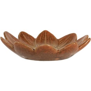Clayre & Eef Ciotola Fiore Arancione Giallo Ø14x3 cm Ceramica smaltata