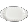 Clayre & Eef 6CE2166 Ciotola in ceramica bianca nera 29x16x3 cm Stile moderno