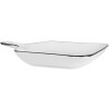 Clayre & Eef 6CE2168 Ciotola in ceramica 23x17x3 cm Bianco Nero Moderno