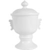 Clayre & Eef 6CE2170 Vaso di stoccaggio con coperchio in ceramica bianca Ø 12x17 cm 125 ml