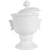 Clayre & Eef 6CE2170 Vaso di stoccaggio con coperchio in ceramica bianca Ø 12x17 cm 125 ml
