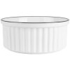 Clayre & Eef 6CEBO0211 Ciotola in ceramica bianca nera Ø 16x7 cm 650 ml Rotonda Moderna