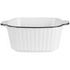 Clayre & Eef 6CEBO0213 Ciotola in ceramica bianca nera 15x12x5 cm 400 ml Moderna