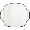 Clayre & Eef 6CEBO0213 Ciotola in ceramica bianca nera 15x12x5 cm 400 ml Moderna