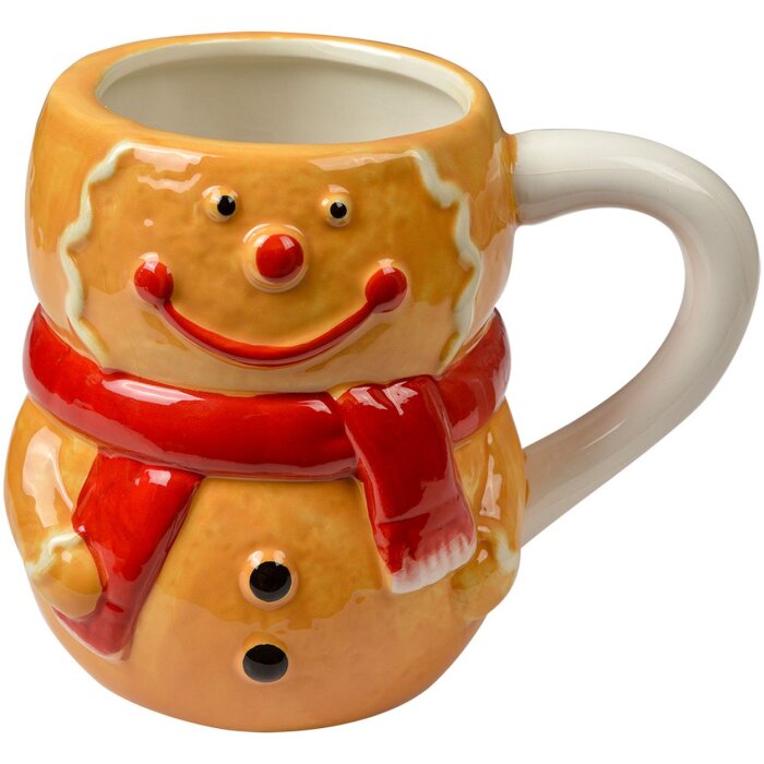 Clayre & Eef 6CEMU0191 Tazza Uomo di pan di zenzero Ceramica 525 ml Marrone