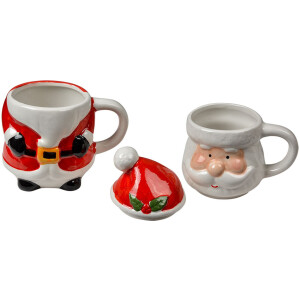 Tazza di Natale Clayre & Eef Santa Claus Ceramica 300/375ml Stile rustico