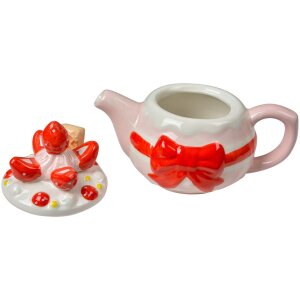 Clayre & Eef Teiera Strawberry Cake Rosa 325ml 17x10x13cm Ceramica
