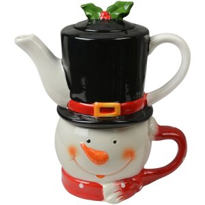 Clayre & Eef Tea for One Teiera a forma di pupazzo di...