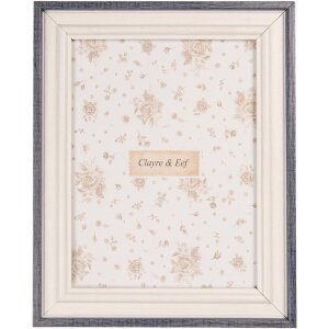 Clayre & Eef 2F1226M Cornice Bianco-Azzurra 13x18 cm Stile rustico