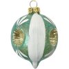 Clayre & Eef 6GL4707 Albero di Natale blu bianco Ø 5x7 cm vetro stile country