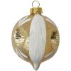 Clayre & Eef 6GL4708 Guaina per albero di Natale in vetro grigio bianco Ø 5x7 cm stile country